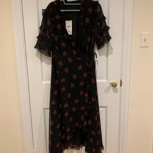 Zara wrap dress, NWT, L